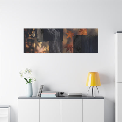 Autumn Incense Smoke Dark Texture Canvas Art | Sophisticated Decor