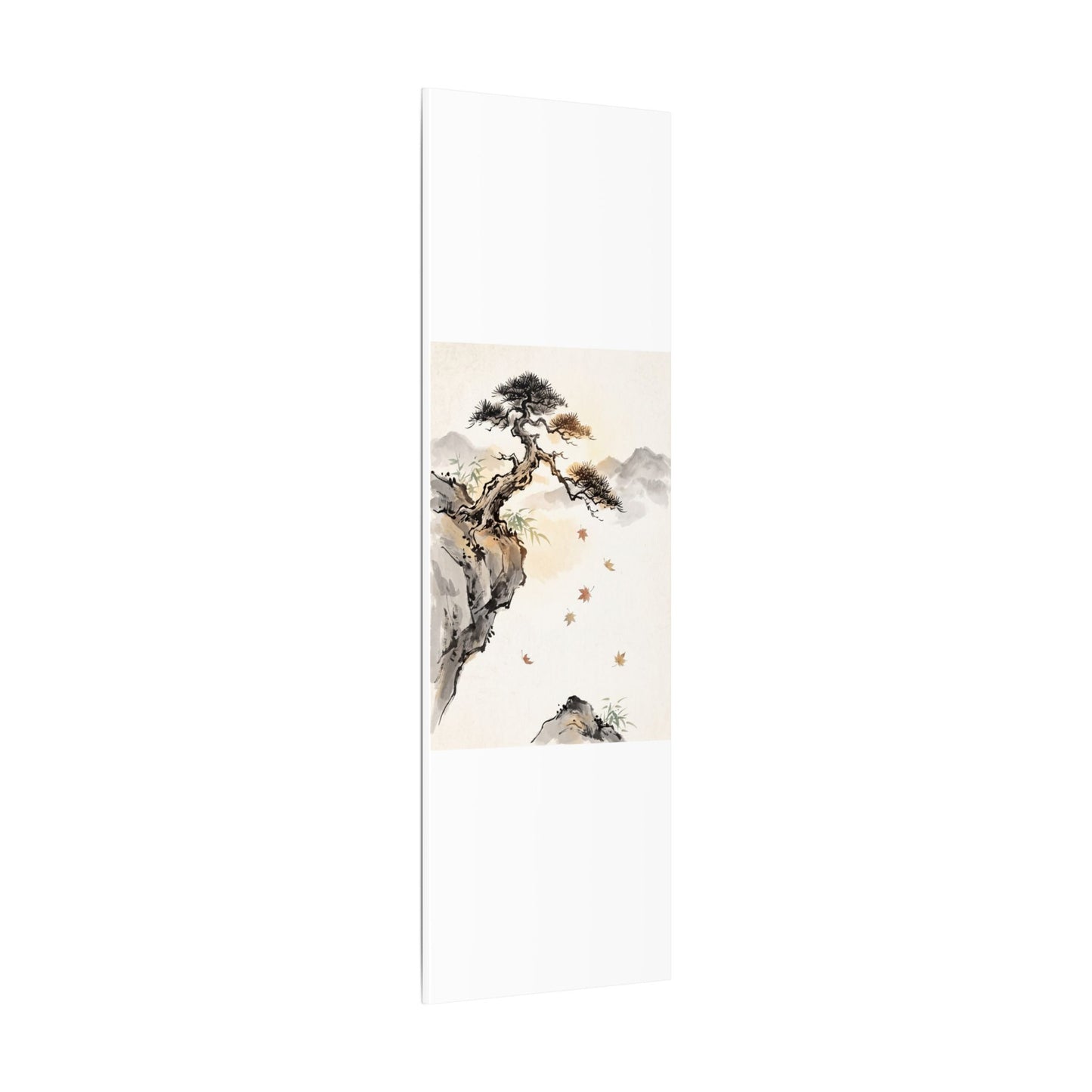 Peaceful Pine Tree Canvas Art - Sumi E Zen