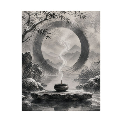 Dappled Incense Smoke Wall Art Print - Zen Seijaku