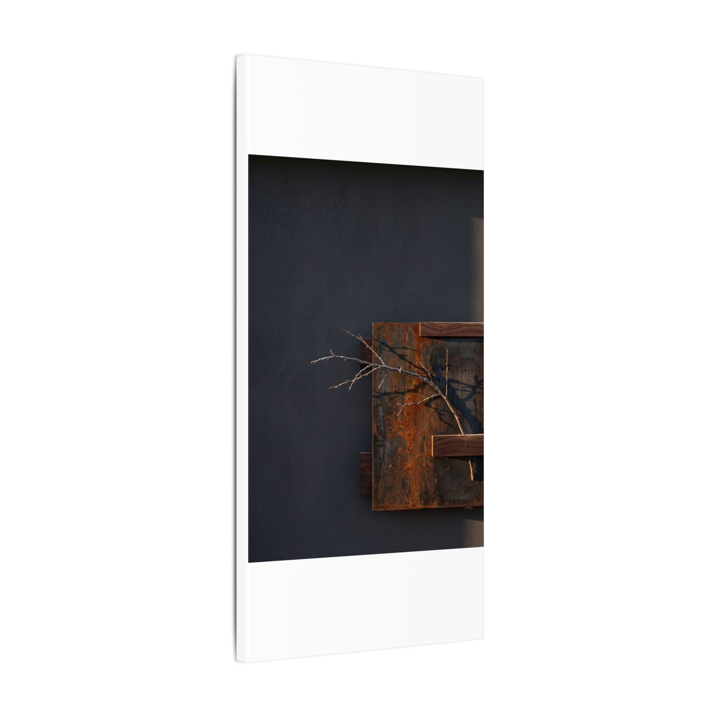 Ma Rust Patina Canvas Art - Dark Japandi Dark Texture
