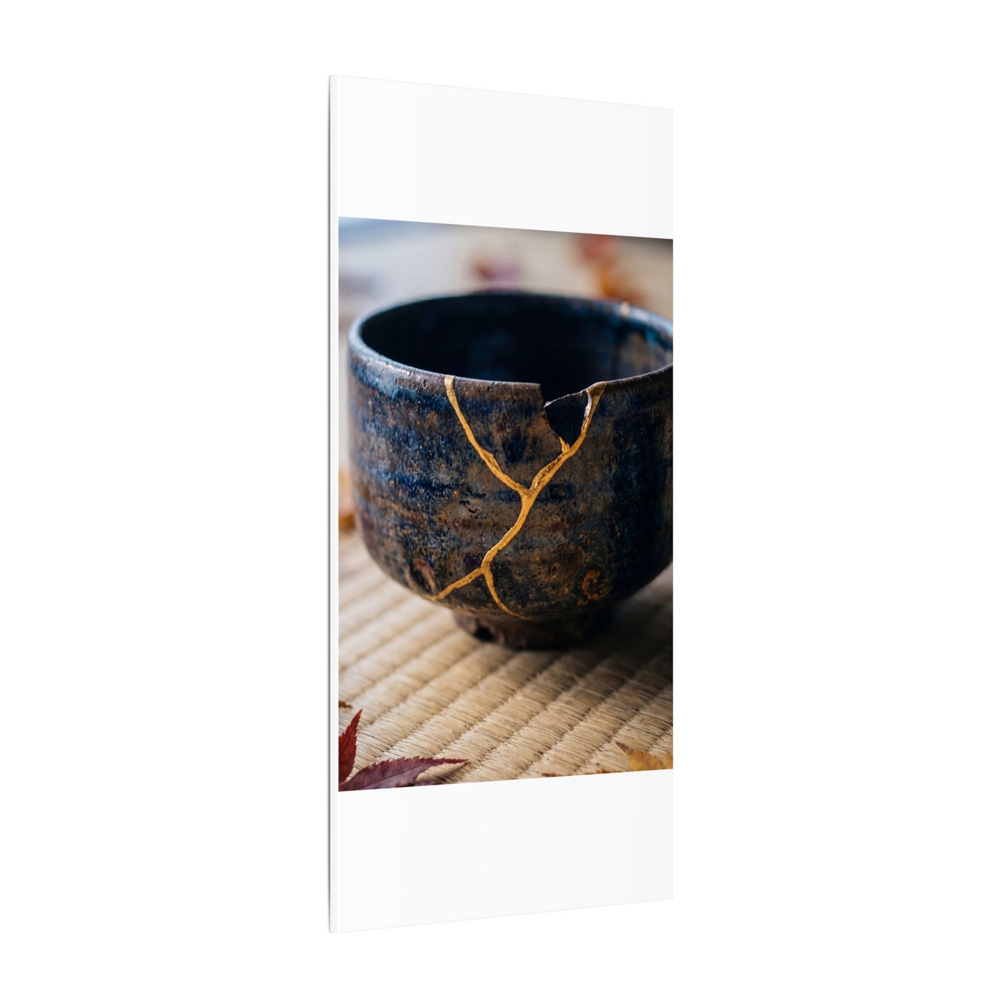 Tea Ceremony Autumn Canvas Art | Kintsugi Healing Design