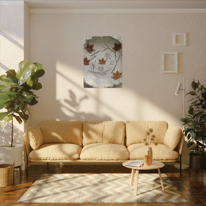 Ceramic Bowl Autumn Canvas Art | Japandi Elegant Design