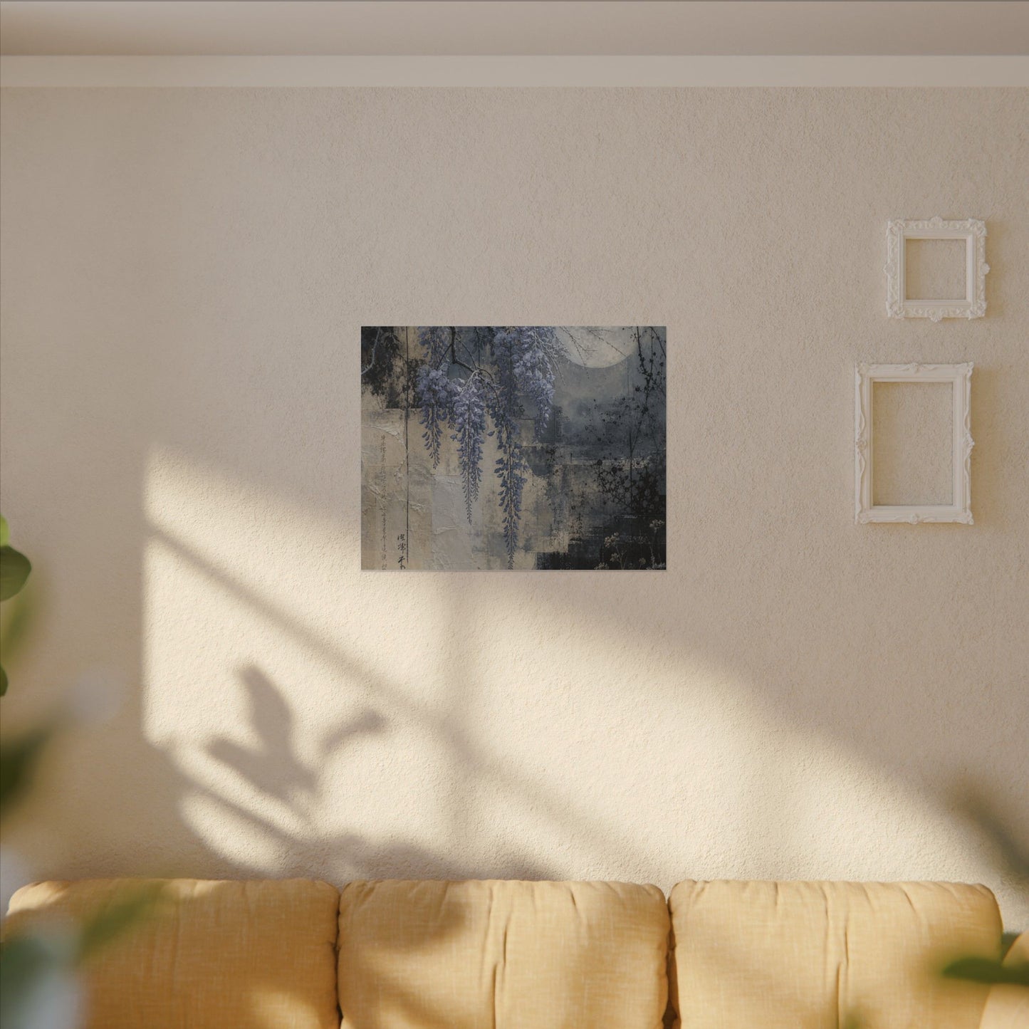 Winter Wisteria Texture Canvas Art | Elegant Decor