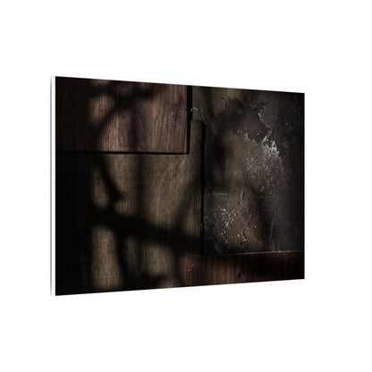 Dark Japandi Shadow Play in Candlelight | Dark Texture Canvas Art