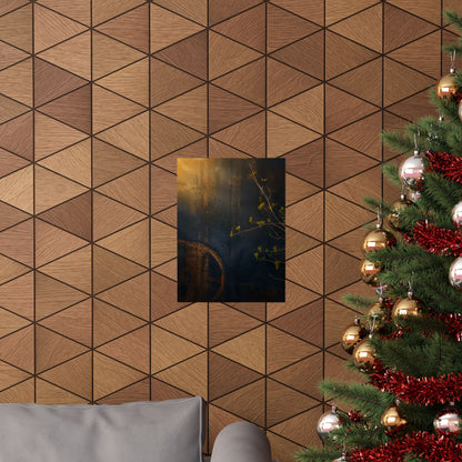 Golden Hour Rust Patina Wall Art Print - Dark Japandi Ma