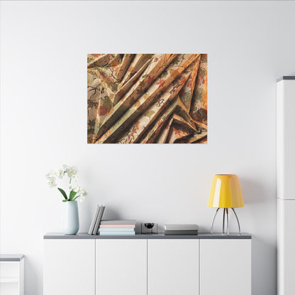 Paper Fold Autumn Canvas Art | Japandi Earthy Design