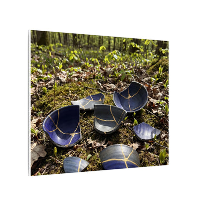Philosophical Broken Pottery Canvas Art - Broken Beauty Kintsugi