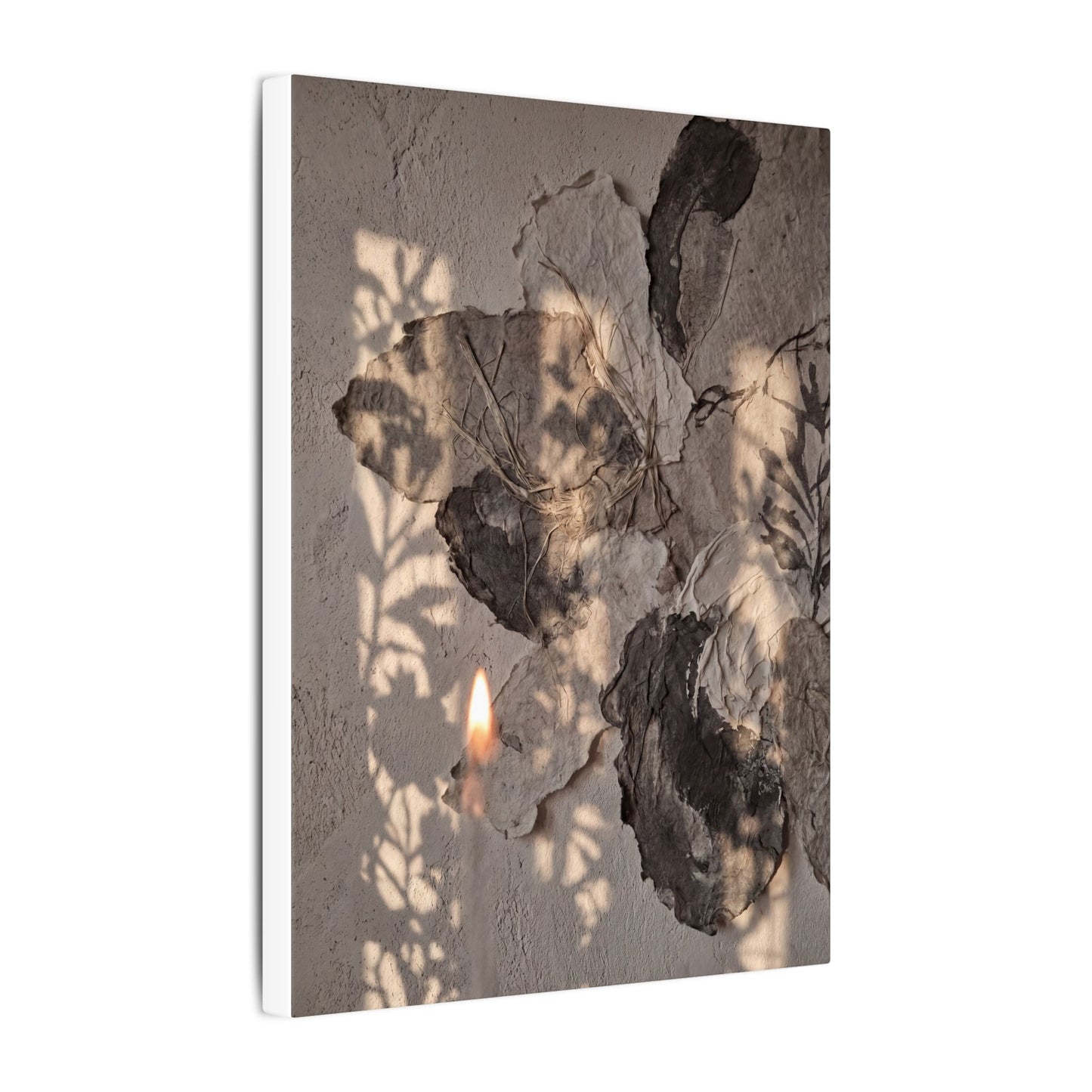 Shadow Play Summer Canvas Art | Japandi Elegant Design