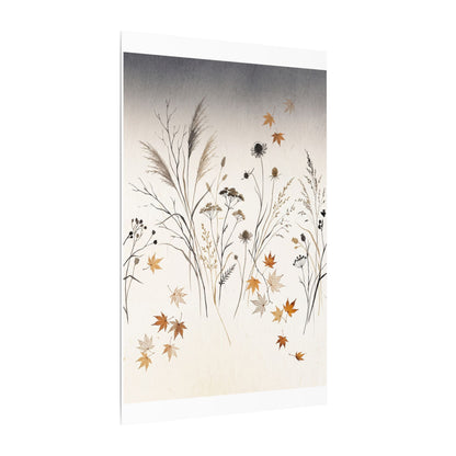 Dawn Dried Flowers Canvas Art - Japandi Kanso