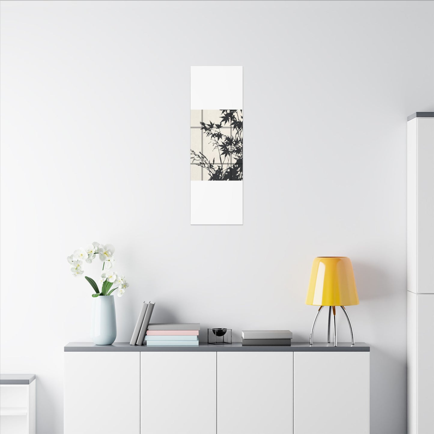 Shoji Screen Canvas Art | Summer Japandi Minimal Line Art