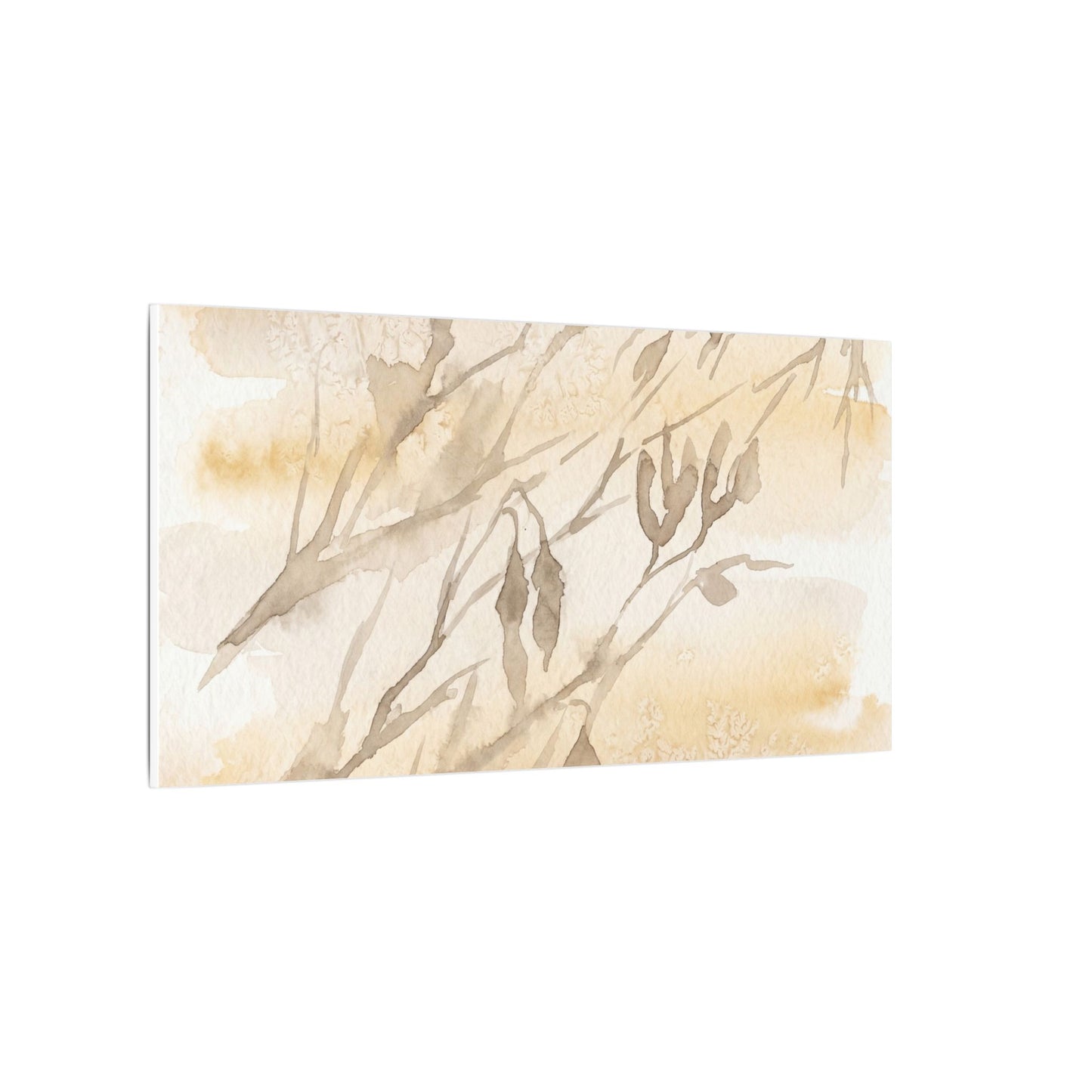 Shadow Play Winter Canvas Art | Japandi Warm Design