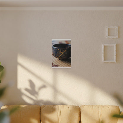Tea Ceremony Autumn Canvas Art | Kintsugi Healing Design