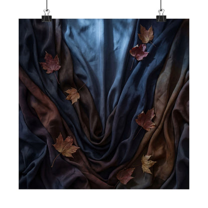 Kanso Silk Drape Wall Art Print - Dark Japandi Moody Minimal Art Print