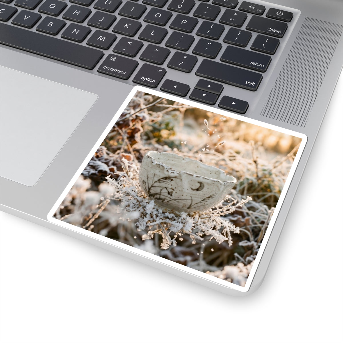Winter Ceramic Bowl Japanese Pattern Sticker | Neutral Decor