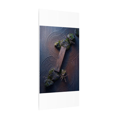 Spring Rock Garden Moody Minimal Canvas Art | Atmospheric Decor