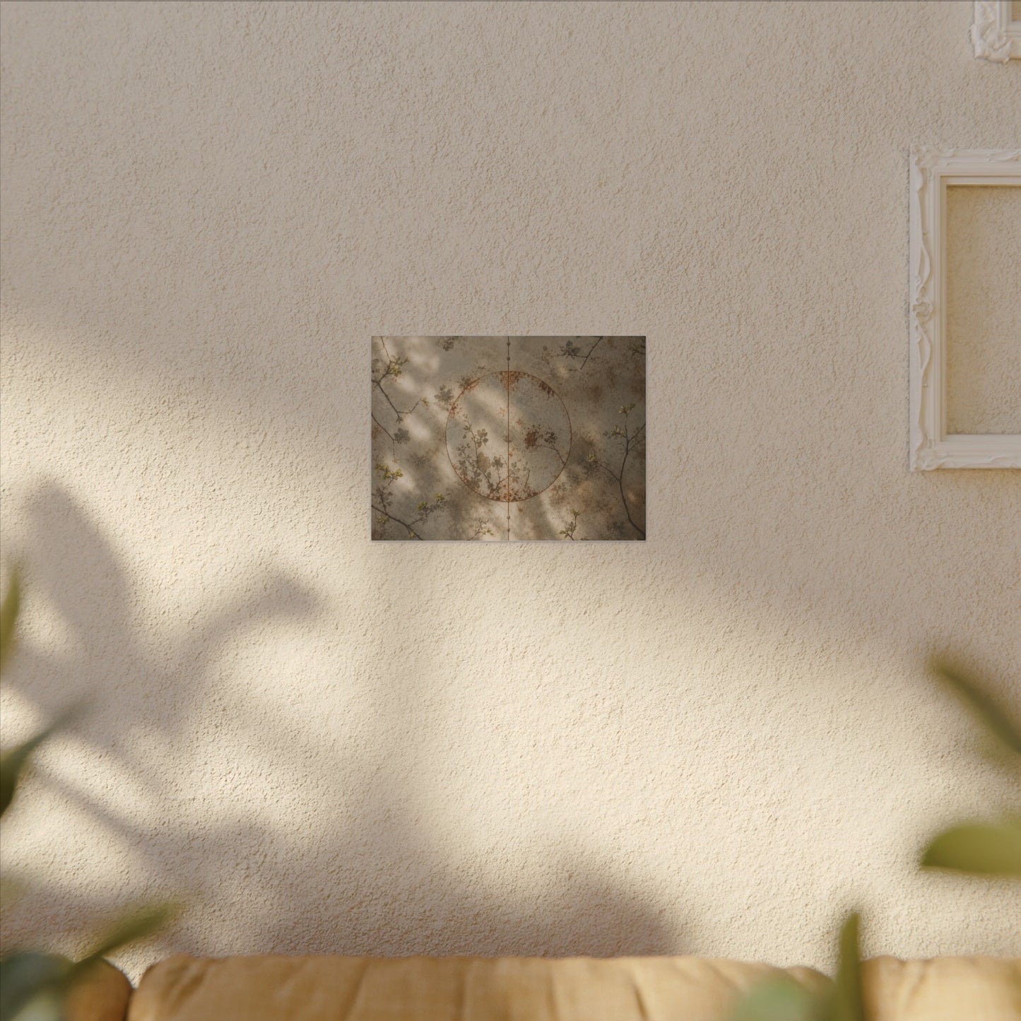Japandi Rust Patina in Dappled | Japanese Pattern Canvas Art