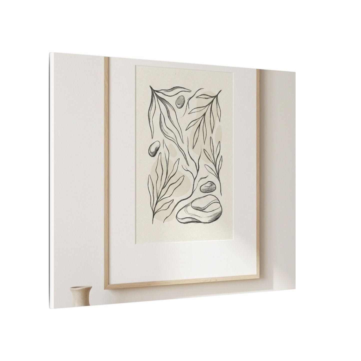 Japandi Charcoal Canvas Art