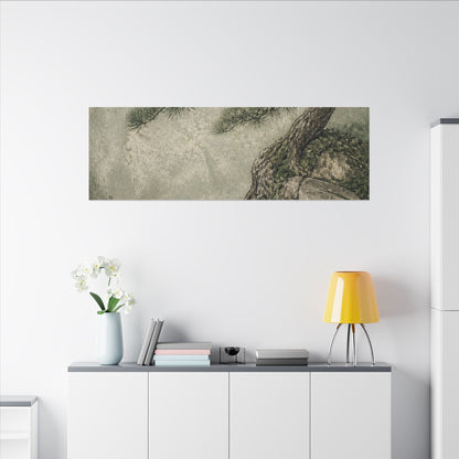 Fukinsei Pine Tree Canvas Art - Japandi Texture