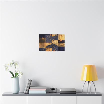 Autumn Water Ripple Crackle Gold Canvas Art | Artful Decor
