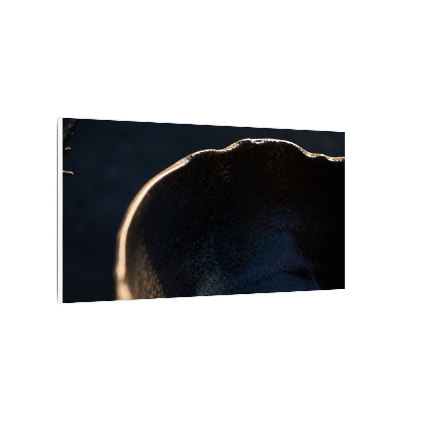 Ma Ceramic Bowl Canvas Art - Dark Japandi Shadow Zen