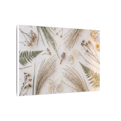 Elegant Dried Flowers Canvas Art - Japanese Pattern Japandi