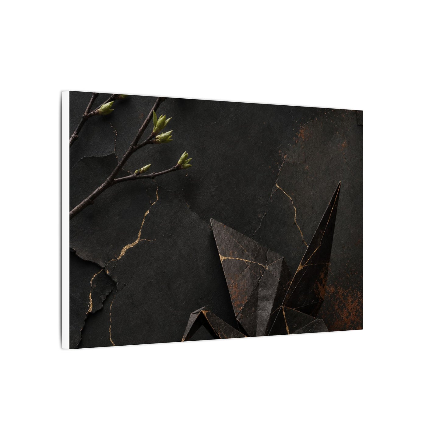 Paper Fold Canvas Art | Spring Kintsugi Broken Beauty Art