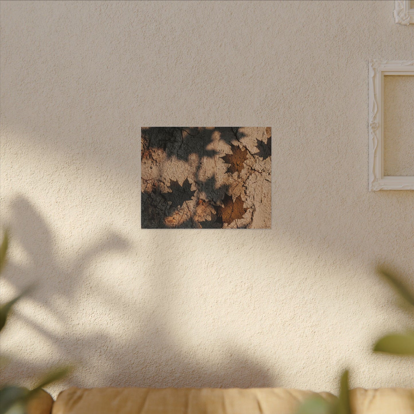 Cozy Shadow Play Canvas Art - Texture Japandi