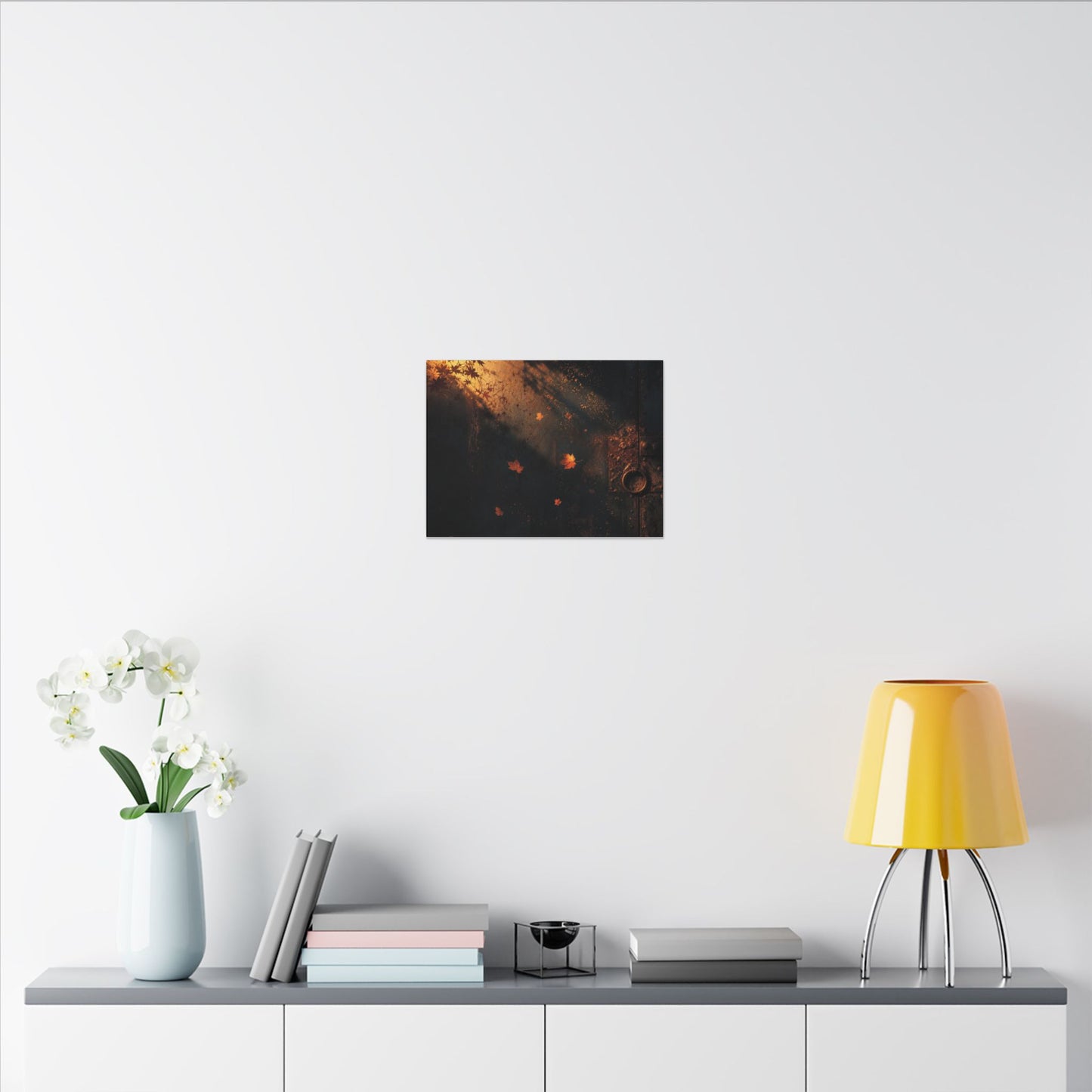 Dark Japandi Rust Patina in Golden Hour | Shadow Zen Canvas Art