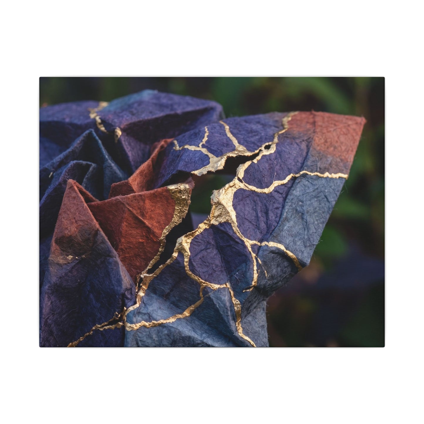 Philosophical Paper Fold Canvas Art - Gold Vein Kintsugi
