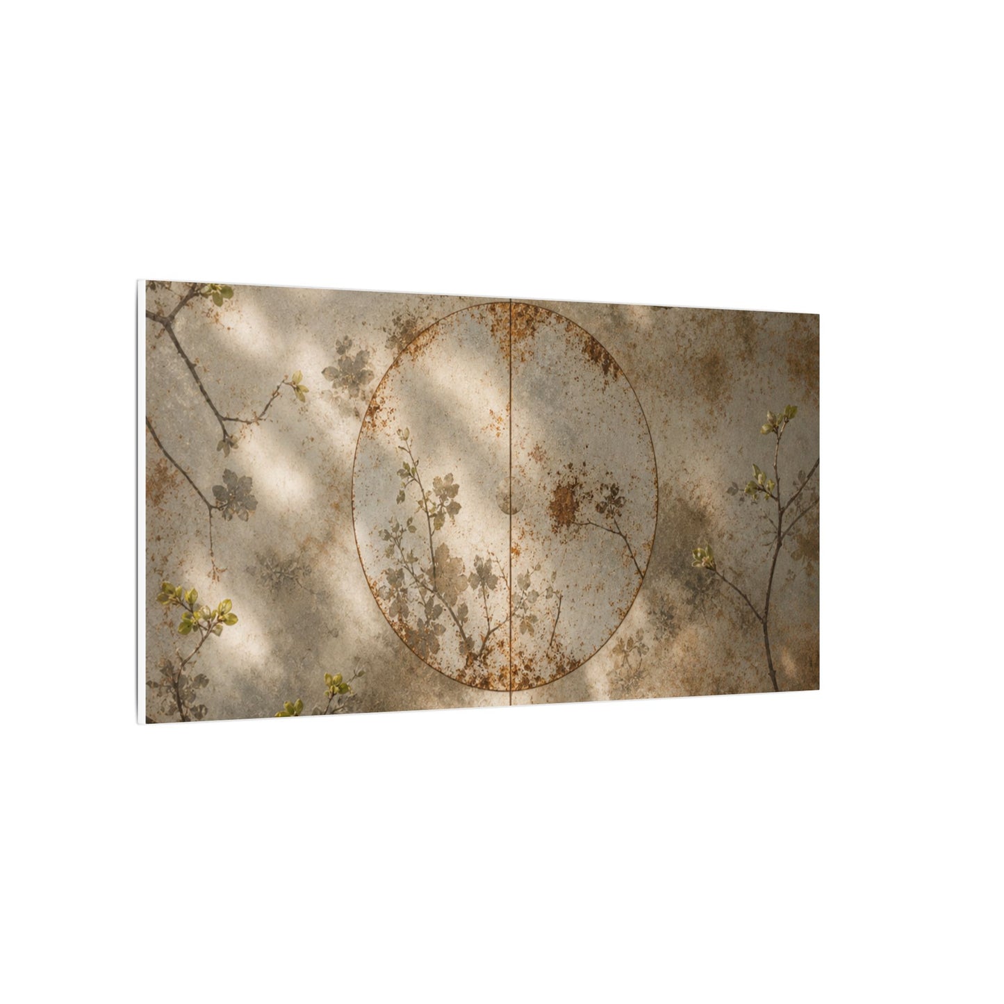 Japandi Rust Patina in Dappled | Japanese Pattern Canvas Art