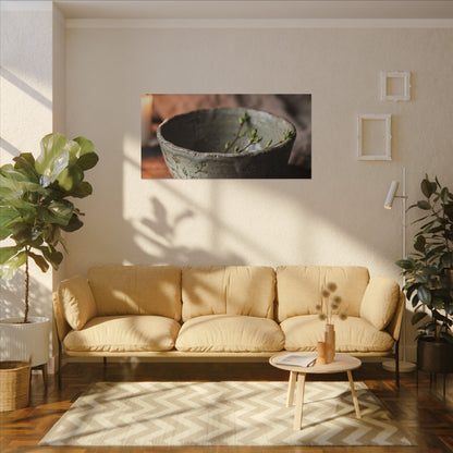 Ceramic Bowl Spring Canvas Art | Japandi Neutral Design