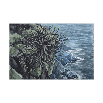 Pine Tree Spring Canvas Art | Japandi Neutral Design