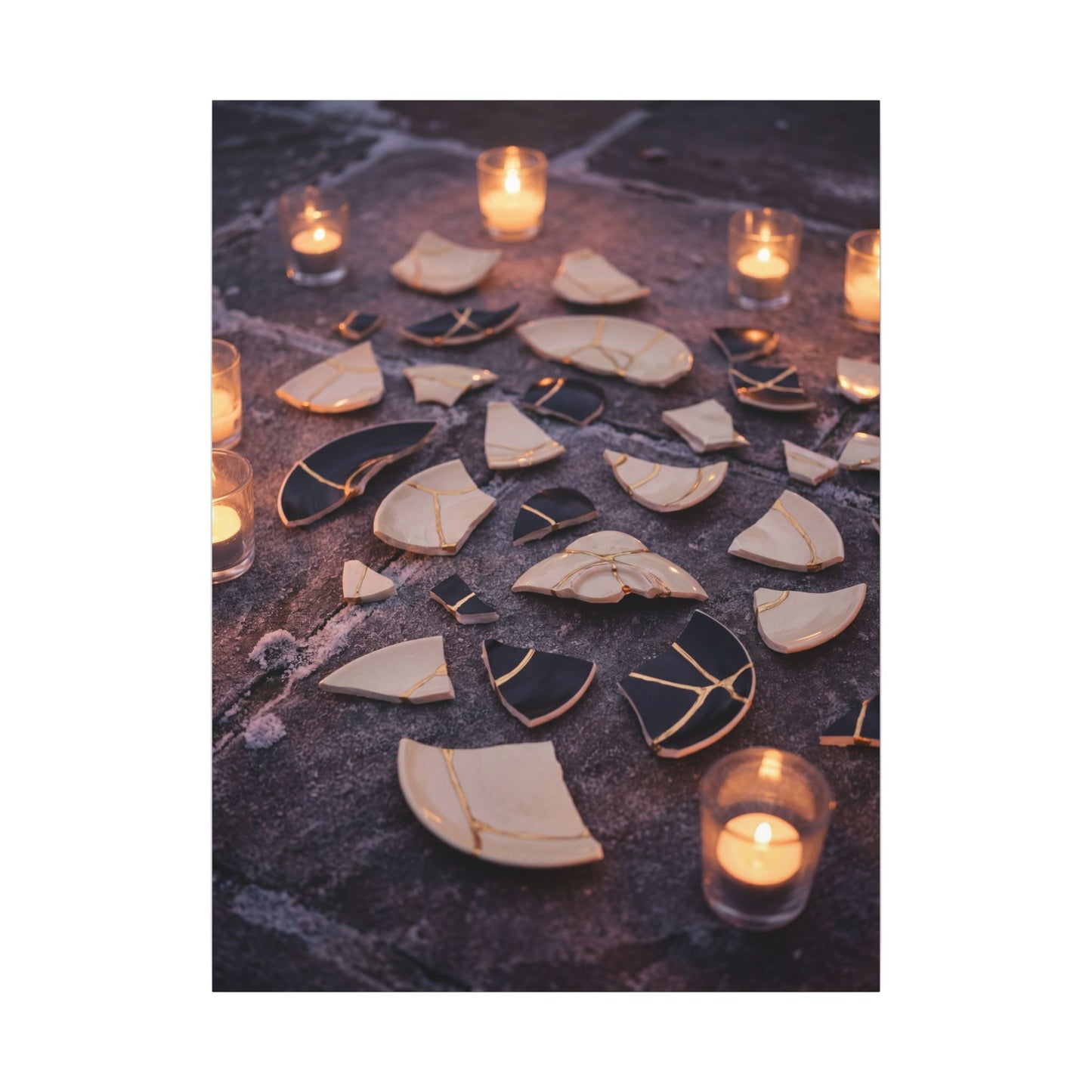 Winter Broken Pottery Broken Beauty Canvas Art | Beautiful Decor
