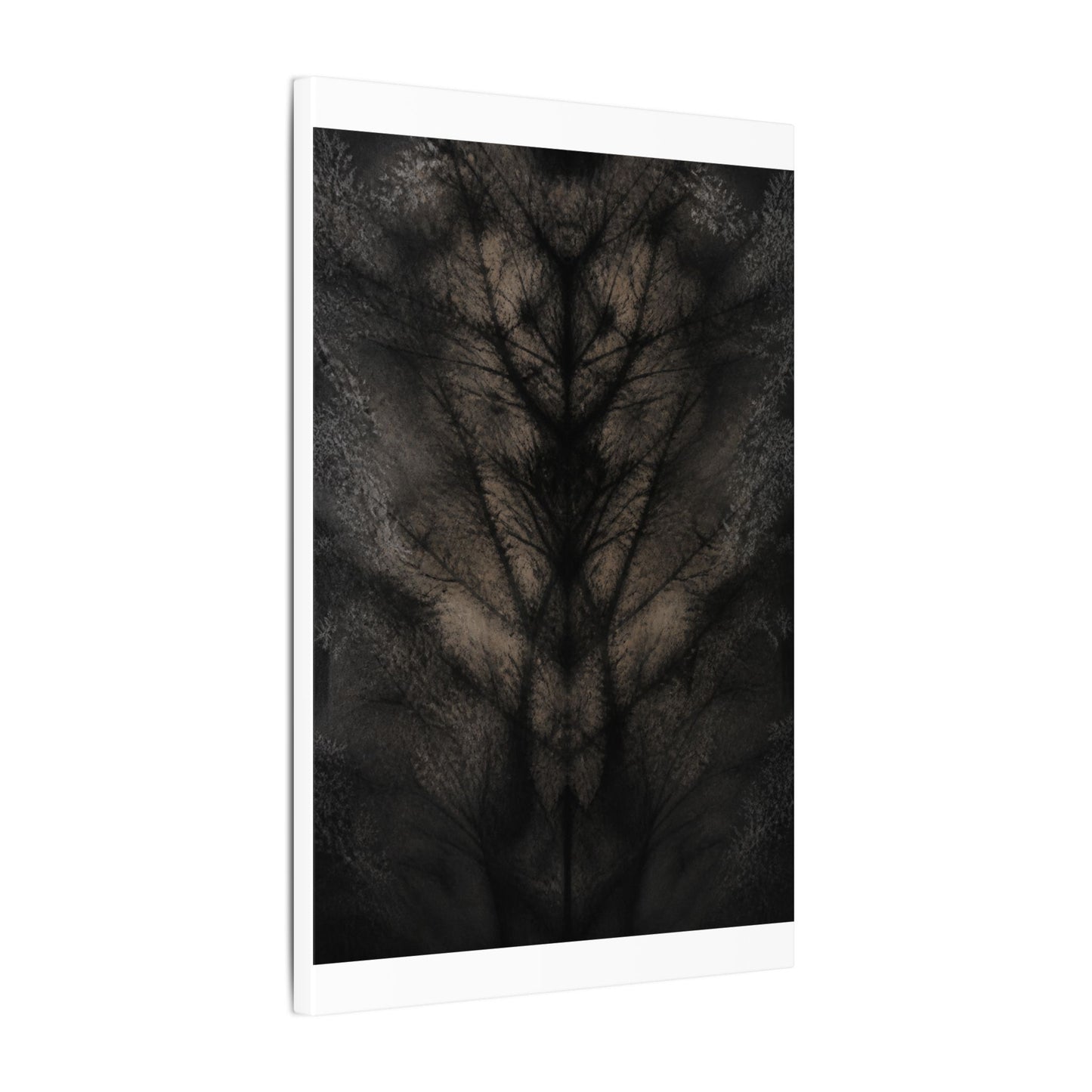 Seijaku Shadow Play Canvas Art - Dark Japandi Charcoal Ink