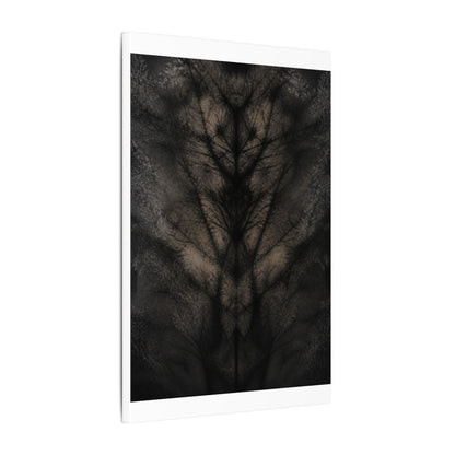 Seijaku Shadow Play Canvas Art - Dark Japandi Charcoal Ink