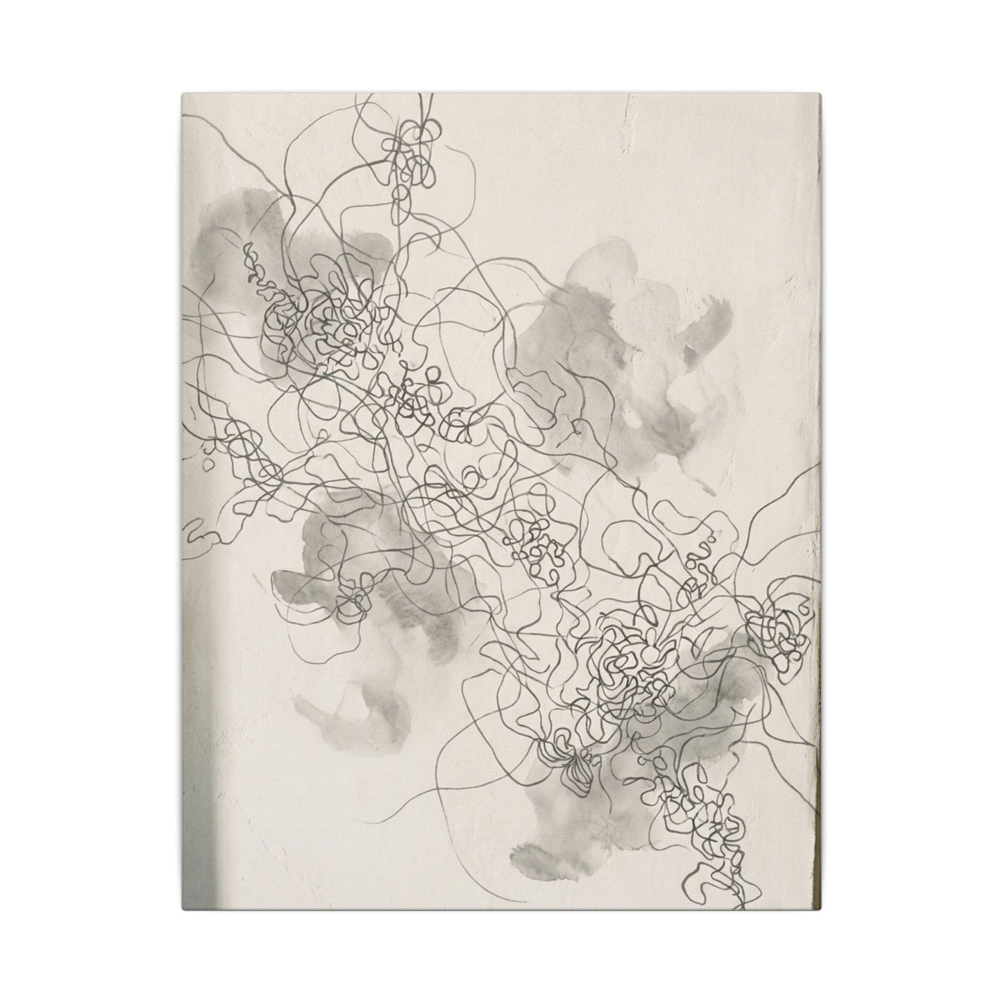 Summer Shadow Play Minimal Line Canvas Art | Earthy Decor