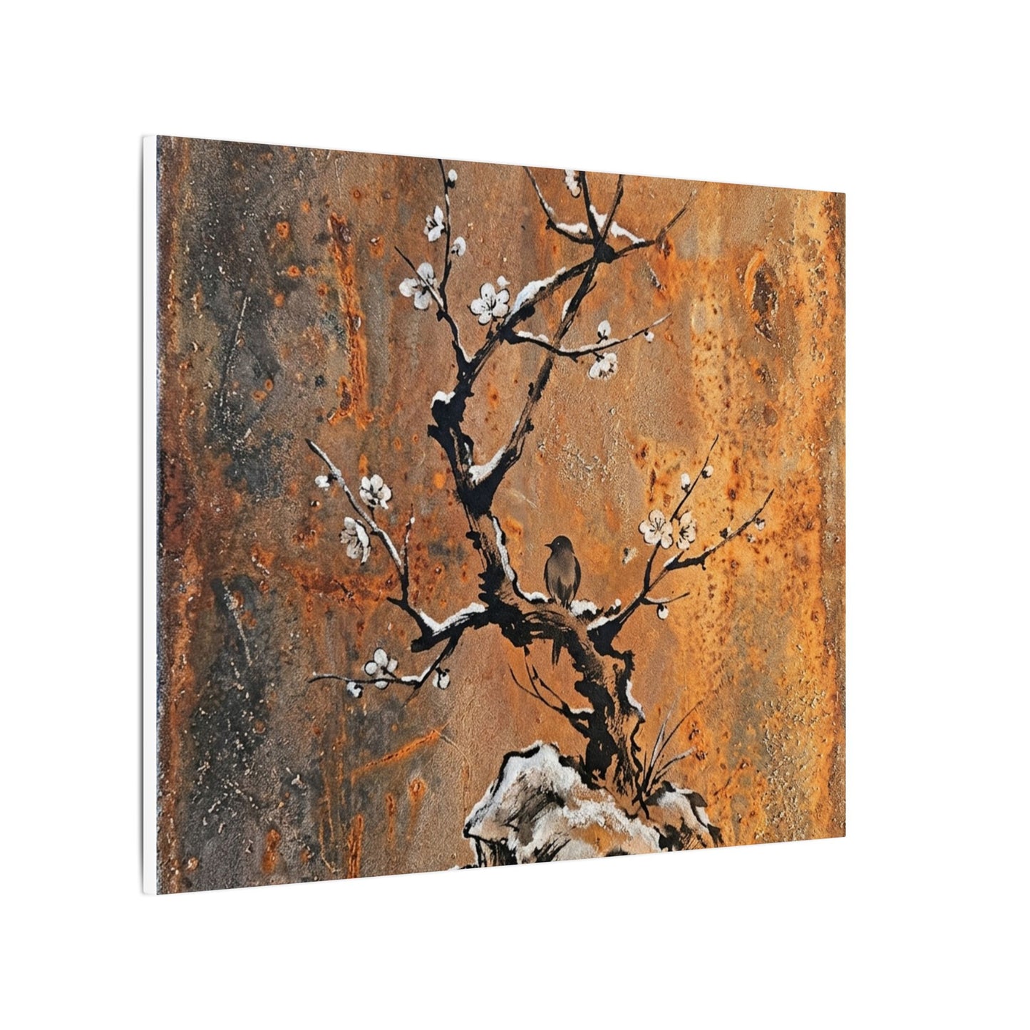 Datsuzoku Rust Patina Canvas Art - Zen Sumi E