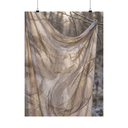 Dappled Silk Drape Wall Art Print - Japandi Ma Art Print