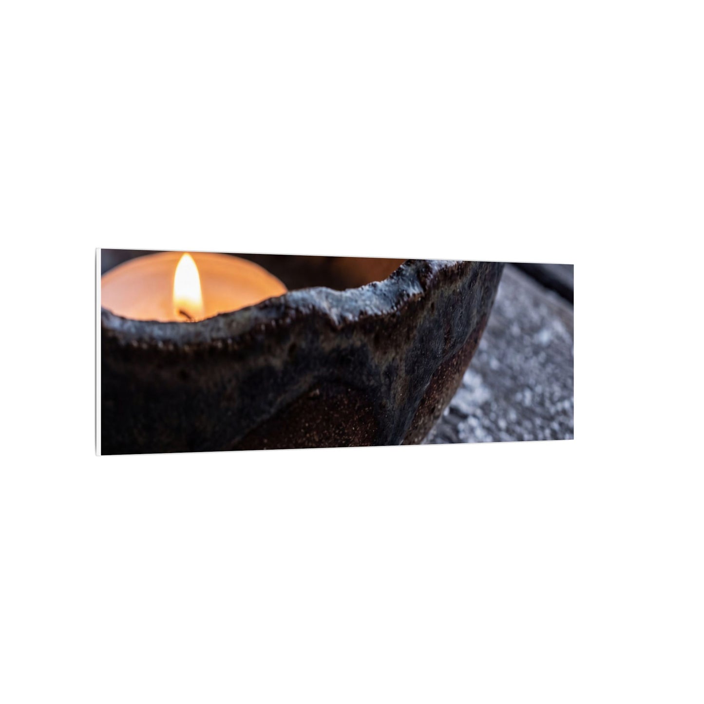 Atmospheric Ceramic Bowl Canvas Art - Moody Minimal Dark Japandi