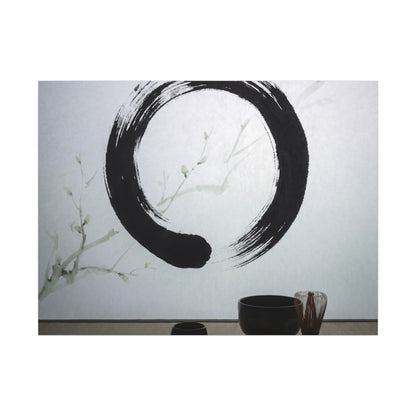 Tea Ceremony Enso Canvas Art | Peaceful Zen Art Art Print