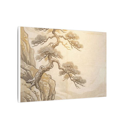 Winter Pine Tree Japanese Pattern Canvas Art | Elegant Decor