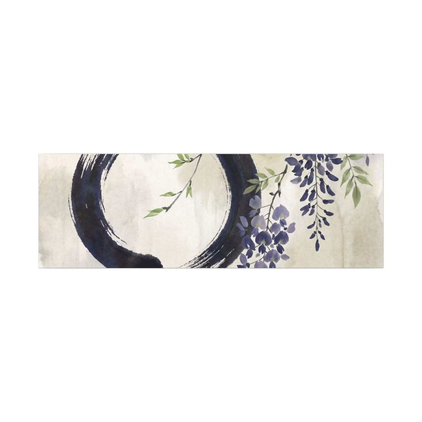 Wisteria Enso Canvas Art | Serene Zen Art