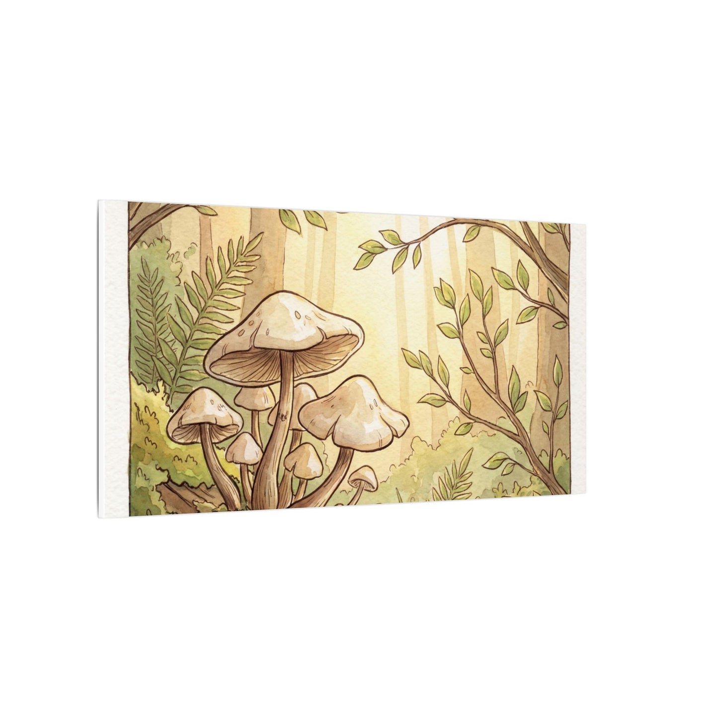 Spring Wild Mushrooms Mushroom Illustration Canvas Art | Cozy Decor