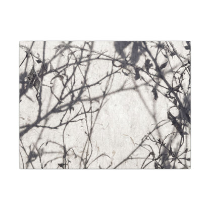 Winter Shadow Play Japanese Pattern Canvas Art | Elegant Decor