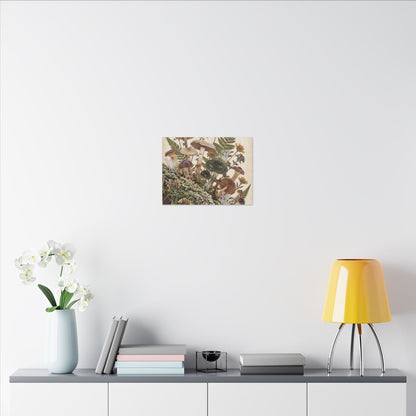 Winter Wild Mushrooms Herbarium Canvas Art | Enchanting Decor