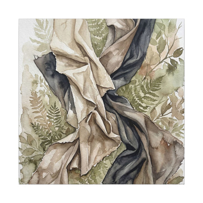 Silk Drape Summer Canvas Art | Japandi Cozy Design