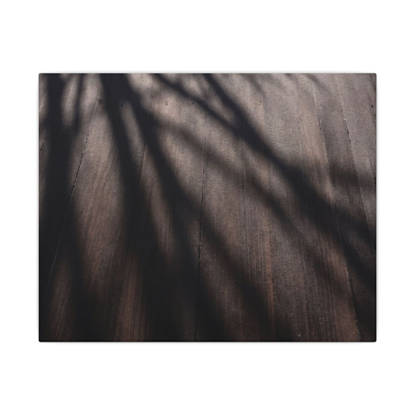 Dark Japandi Shadow Play in Dawn | Moody Minimal Canvas Art