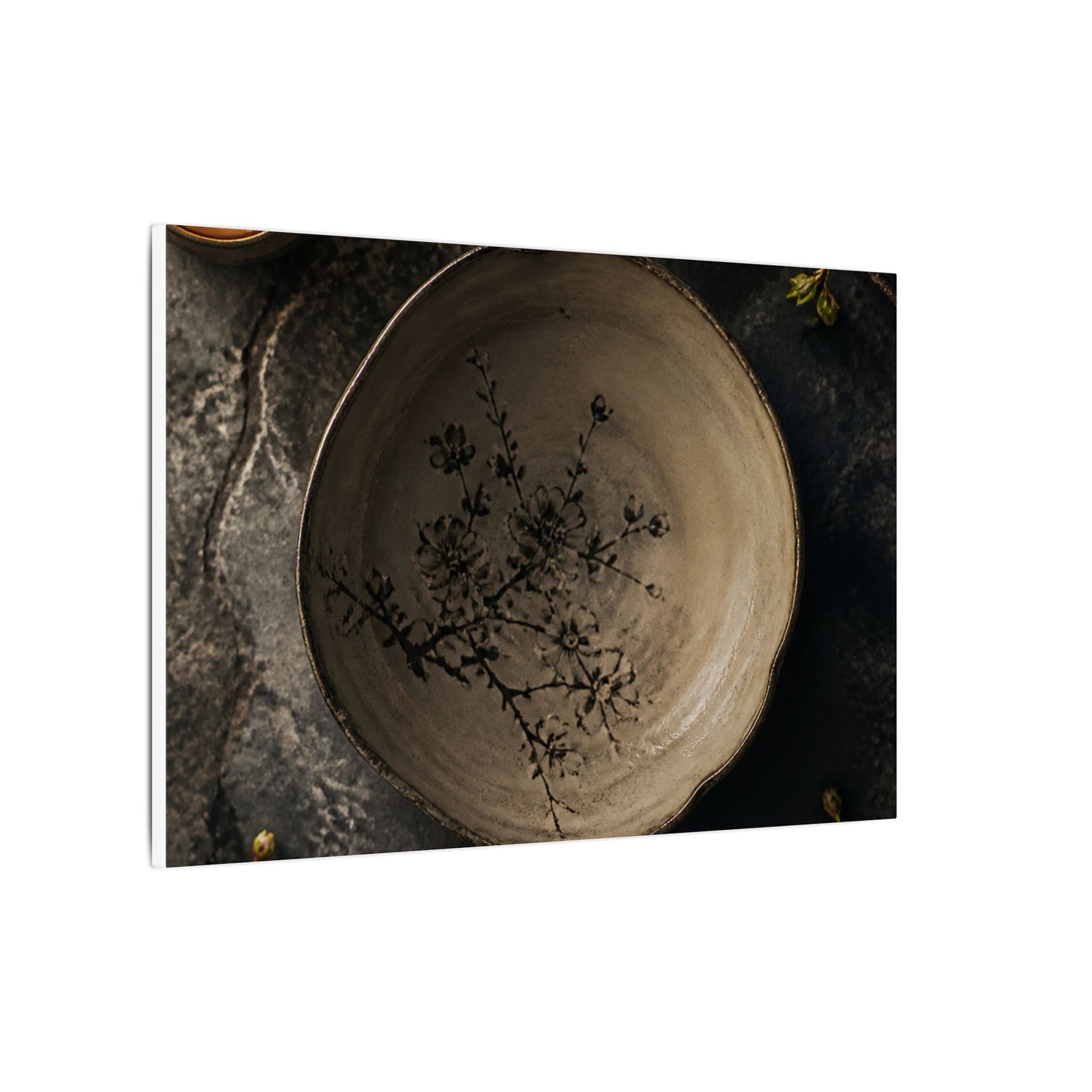 Ceramic Bowl Spring Canvas Art | Japandi Earthy Design