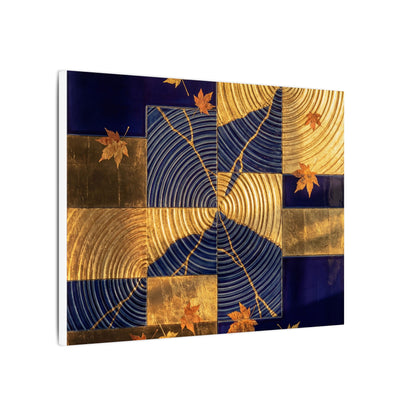 Autumn Water Ripple Crackle Gold Canvas Art | Artful Decor