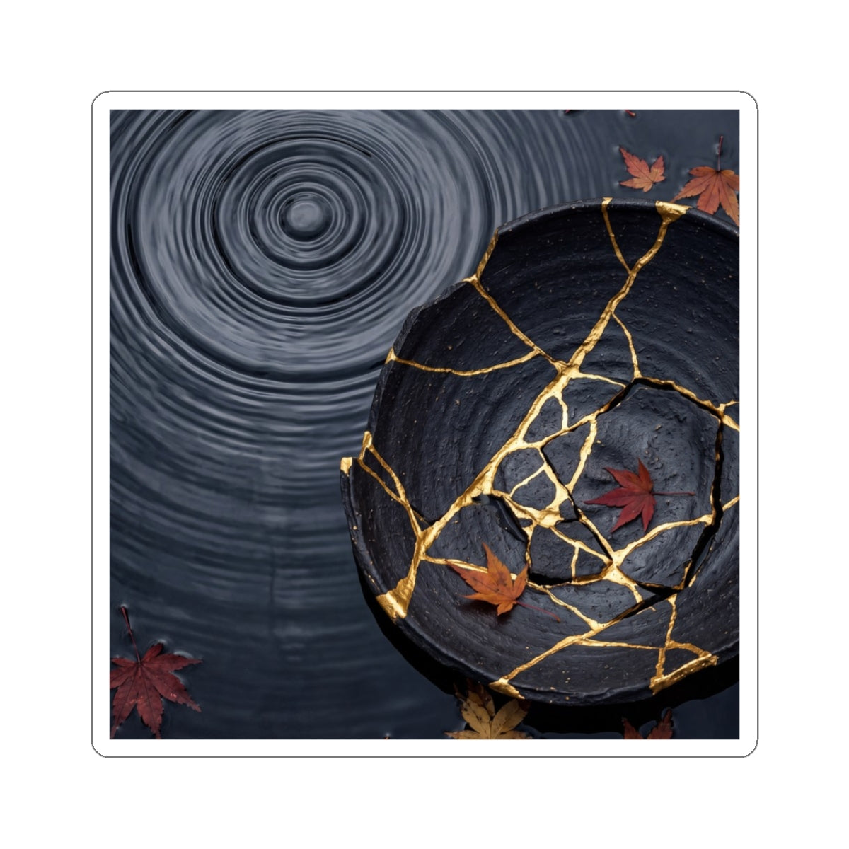 Overcast Water Ripple Sticker - Kintsugi Fukinsei